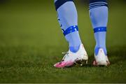 25 February 2022; A general view of football boots during the SSE Airtricity League Premier Division match between UCD and Finn Harps at UCD Bowl in Belfield, Dublin. Photo by Piaras Ó Mídheach/Sportsfile