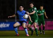 25 February 2022; Liam Kerrigan of UCD in action against Barry McNamee of Finn Harps during the SSE Airtricity League Premier Division match between UCD and Finn Harps at UCD Bowl in Belfield, Dublin. Photo by Piaras Ó Mídheach/Sportsfile
