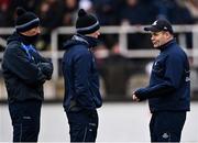 27 February 2022; Dublin manager Dessie Farrell, right, with his selectors Mick Galvin, left, and Darren Daly before the Allianz Football League Division 1 match between Kildare and Dublin at St Conleth's Park in Newbridge, Kildare. Photo by Piaras Ó Mídheach/Sportsfile