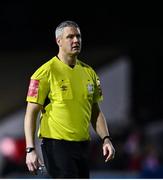25 February 2022; Referee Ben Connolly during the SSE Airtricity League Premier Division match between St Patrick's Athletic and Sligo Rovers at Richmond Park in Dublin. Photo by Eóin Noonan/Sportsfile