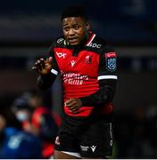 25 February 2022; Wandisile Simelane of Emirates Lions during the United Rugby Championship match between Leinster and Emirates Lions at RDS Arena in Dublin. Photo by Harry Murphy/Sportsfile