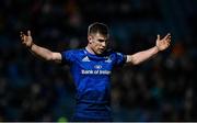 25 February 2022; Luke McGrath of Leinster during the United Rugby Championship match between Leinster and Emirates Lions at RDS Arena in Dublin. Photo by Harry Murphy/Sportsfile
