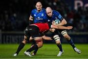 25 February 2022; Devin Toner of Leinster is tackled by Ryan Venter of Emirates Lions during the United Rugby Championship match between Leinster and Emirates Lions at the RDS Arena in Dublin. Photo by Seb Daly/Sportsfile