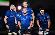 25 February 2022; Leinster players, from left, Josh Murphy, Dan Leavy, Ed Byrne, Devin Toner and Joe McCarthy during the United Rugby Championship match between Leinster and Emirates Lions at the RDS Arena in Dublin. Photo by Seb Daly/Sportsfile