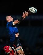 25 February 2022; Rhys Ruddock of Leinster during the United Rugby Championship match between Leinster and Emirates Lions at the RDS Arena in Dublin. Photo by Seb Daly/Sportsfile