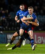 25 February 2022; Nick McCarthy of Leinster is tackled by Stean Pienaar of Emirates Lions during the United Rugby Championship match between Leinster and Emirates Lions at the RDS Arena in Dublin. Photo by Seb Daly/Sportsfile