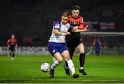 28 February 2022; Eoin Doyle of St Patrick's Athletic in action against James Finnerty of Bohemians during the SSE Airtricity League Premier Division match between Bohemians and St Patrick's Athletic at Dalymount Park in Dublin. Photo by Eóin Noonan/Sportsfile