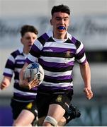 28 February 2022; Ben Blaney of Terenure College during the Bank of Ireland Leinster Rugby Schools Junior Cup 1st Round match between Terenure College, Dublin, and Gonzaga College, Dublin, at Energia Park in Dublin. Photo by Brendan Moran/Sportsfile
