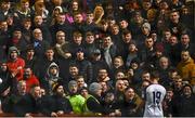 28 February 2022; Bohemians supporters react towards former player Anto Breslin of St Patrick's Athletic during the SSE Airtricity League Premier Division match between Bohemians and St Patrick's Athletic at Dalymount Park in Dublin. Photo by Eóin Noonan/Sportsfile