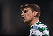 28 February 2022; Sean Gannon of Shamrock Rovers celebrates scoring his side's first goal during the SSE Airtricity League Premier Division match between Shamrock Rovers and Drogheda United at Tallaght Stadium in Dublin. Photo by Piaras Ó Mídheach/Sportsfile