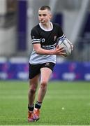 28 February 2022; Rory Taylor of Newbridge College during the Bank of Ireland Leinster Rugby Schools Junior Cup 1st Round match between Newbridge College, Kildare, and Cistercian College, Roscrea, Tipperary, at Energia Park in Dublin. Photo by Brendan Moran/Sportsfile