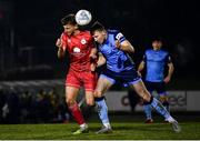 28 February 2022; Brian McManus of Shelbourne in action against Sam Todd of UCD during the SSE Airtricity League Premier Division match between UCD and Shelbourne at UCD Bowl in Belfield, Dublin. Photo by Harry Murphy/Sportsfile