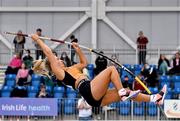 26 February 2022; Jodie McGrath of Nenagh Olympic AC, Tipperary, competing in the senior women's Pole Vault during day one of the Irish Life Health National Senior Indoor Athletics Championships at the National Indoor Arena at the Sport Ireland Campus in Dublin. Photo by Sam Barnes/Sportsfile