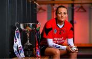 1 March 2022; Camogie player, Stacey Kehoe of Oulart the Ballagh, Wexford, pictured ahead of one of #TheToughest showdowns of the year, which sees Oulart the Ballagh face off against Sarsfields of Galway in the 2021/2022 AIB Senior Camogie Club All-Ireland Championship final this Sunday, March 6th at 4pm at Croke Park. This is one of two AIB Camogie Club Championship finals which will be decided this weekend at Croke Park, as Galway’s Salthill Knocknacarra face reigning Intermediate Camogie Club champions, St. Rynagh’s of Offaly, in the 2021/2022 AIB Intermediate Club All-Ireland Championship decider in the earlier game at 2pm. On Saturday, March 5th the Junior A and B finals take centre stage at O’Raghallaighs GAA, Drogheda. The AIB Junior A Camogie Club All-Ireland Championship final sees Eoghan Rua, Derry, take on Clanmaurice of Kerry at 12.30pm, while the Junior B decider sees Derrylaughan of Tyrone face off against Wicklow’s Knockananna at 2.30pm. The AIB Senior and Intermediate Camogie Club All-Ireland Championship Finals will be broadcast live from Croke Park by RTÉ, with coverage starting from 1.45pm on Sunday, March 6th, while the AIB Junior A and B Camogie Club All-Ireland Championship Finals will be streamed live from O’Raghallaighs GAA, Drogheda on Saturday, March 5th on the Official Camogie Association YouTube Channel. This year’s AIB Club Championships celebrate #TheToughest players in Gaelic Games - those who, despite adversity, don’t quit, who persevere no matter how tough it gets, because Tough Can’t Quit. Photo by Sam Barnes/Sportsfile