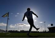 1 March 2022; Conor Levingston of TU Dublin takes a corner kick during the CUFL Men's Premier Division Final match between TU Dublin and University of Limerick at Athlone Town Stadium in Athlone, Westmeath. Photo by Ramsey Cardy/Sportsfile