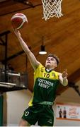 2 March 2022; Jack O’Shea of Gortnor Abbey during the Basketball Ireland U19B Boys Schools League Final match between Gortnor Abbey Secondary School, Mayo, and St Munchin's College, Limerick, at the National Basketball Arena in Dublin. Photo by Seb Daly/Sportsfile