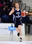 3 March 2022; Caitlin Glueckner of Mercy Waterford during the Basketball Ireland U19A Girls Schools League Final match between Loreto Kilkenny and Mercy Waterford at the National Basketball Arena in Dublin. Photo by Ben McShane/Sportsfile