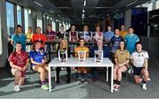 3 March 2022; In attendance at the Yoplait LGFA Higher Education Football Championships Media Day are Yoplait brand manager Deirdre Lowry and LGFA HEC Chairperson Daniel Caldwell with players from the competing teams, back row, from left, Eimear Quigley of TUD, Lauren Doyle of DCU, Emma Cleary of UCC, Niamh Daly of NUIG, Roisín Rogers of IT Sligo, Molly McGloin of St Mary's Belfast, Aoife McColgan of LYIT, Aisling Forde of MTU Cork, Meabh Hickey of UCD, Emma Halton of GMIT, Aisling Halligan of DCU and Katie Newe of TUD, with, front, from left, Eimhín Quinn of Marino Institute of Education, Becky Bryant of MTU Tralee, Anna Rose Kennedy of DCU, Shauna Hynes of TUS and Fiadhna Tangney of UL at DCU St Patrick’s Campus in Drumcondra, Dublin. Photo by Brendan Moran/Sportsfile