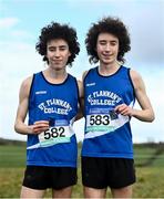 3 March 2022; Brothers Dylan Casey, right, who finished first and Dean Casey of St Flannans Ennis who finished third in the Senior Boys 6000m during the Irish Life Health Munster Schools Cross Country Championships at Riverstick, Boulaling, Cork. Photo by David Fitzgerald/Sportsfile