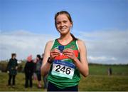 3 March 2022; Muireann Duffy of Loreto Clonmel, after winning the senior girls 3000m during the Irish Life Health Munster Schools Cross Country Championships at Riverstick, Boulaling, Cork. Photo by David Fitzgerald/Sportsfile