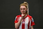 1 March 2022; Cara Griffin during a Treaty United squad portraits session at University of Limerick in Limerick. Photo by Sam Barnes/Sportsfile