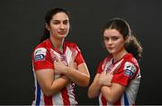 1 March 2022; Shannon Parbat, left, and Eimear Carey during a Treaty United squad portraits session at University of Limerick in Limerick. Photo by Sam Barnes/Sportsfile