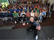 4 March 2022; Players from all across Ireland were today at the announcement of scholarship funding of close to €800,000 provided to inter-county players through the Gaelic Players Association. Pictured is Gaelic Players Association chief executive Tom Parsons as he takes a selfie with attendees during the GPA Scholarship Announcement Event, at the Radisson Blu Hotel at Dublin Airport in Dublin. Photo by Stephen McCarthy/Sportsfile