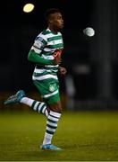 28 February 2022; Aidomo Emakhu of Shamrock Rovers during the SSE Airtricity League Premier Division match between Shamrock Rovers and Drogheda United at Tallaght Stadium in Dublin. Photo by Piaras Ó Mídheach/Sportsfile