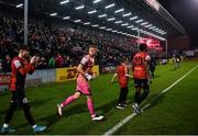 28 February 2022; Bohemians players make their way out to the pitch before the SSE Airtricity League Premier Division match between Bohemians and St Patrick's Athletic at Dalymount Park in Dublin. Photo by Eóin Noonan/Sportsfile