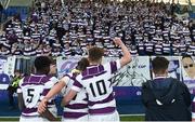 4 March 2022; Clongowes Wood College players and supporters celebrate after the Bank of Ireland Leinster Rugby Schools Junior Cup 1st Round match between Temple Carrig, Wicklow and Clongowes Wood College, Kildare at Energia Park in Dublin. Photo by Daire Brennan/Sportsfile