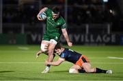 4 March 2022; Tom Daly of Connacht is tackled by Chris Dean of Edinburgh during the United Rugby Championship match between Edinburgh and Connacht at Dam Health Stadium in Edinburgh, Scotland. Photo by Paul Devlin/Sportsfile