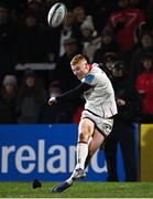 4 March 2022; Nathan Doak of Ulster takes a conversion during the United Rugby Championship match between Ulster and Cardiff at Kingspan Stadium in Belfast. Photo by Piaras Ó Mídheach/Sportsfile