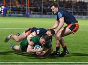 4 March 2022; Peter Sullivan of Connacht scores his side's first try during the United Rugby Championship match between Edinburgh and Connacht at Dam Health Stadium in Edinburgh, Scotland. Photo by Paul Devlin/Sportsfile