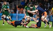 4 March 2022; Abraham Papali'i of Connacht is tackled by Edinburgh players, from left, Adam McBurnie, Jaco van der Walt and Connor Boyle during the United Rugby Championship match between Edinburgh and Connacht at Dam Health Stadium in Edinburgh, Scotland. Photo by Paul Devlin/Sportsfile