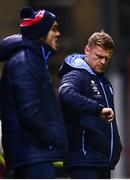 4 March 2022; Shelbourne manager Damien Duff checks his watch during the SSE Airtricity League Premier Division match between Shelbourne and Derry City at Tolka Park in Dublin. Photo by Eóin Noonan/Sportsfile