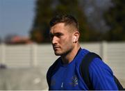5 March 2022; Jordan Larmour of Leinster arrives before the United Rugby Championship match between Benetton and Leinster at Stadio di Monigo in Treviso, Italy. Photo by Harry Murphy/Sportsfile