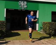 5 March 2022; Peter Dooley of Leinster runs out to make his 100th Leinster appearance before the United Rugby Championship match between Benetton and Leinster at Stadio di Monigo in Treviso, Italy. Photo by Harry Murphy/Sportsfile