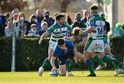 5 March 2022; Jimmy O'Brien of Leinster scores his side's ninth try during the United Rugby Championship match between Benetton and Leinster at Stadio di Monigo in Treviso, Italy. Photo by Harry Murphy/Sportsfile