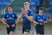 5 March 2022; Tommy O'Brien of Leinster applauds supporters after his side's victory in the United Rugby Championship match between Benetton and Leinster at Stadio di Monigo in Treviso, Italy. Photo by Harry Murphy/Sportsfile