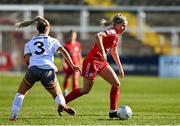5 March 2022; Jessie Stapleton of Shelbourne in action against Katie Burdis of Bohemians during the SSE Airtricity Women's National League match between Shelbourne and Bohemians at Tolka Park in Dublin. Photo by Sam Barnes/Sportsfile