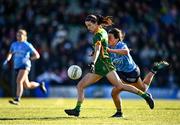5 March 2022; Niamh O'Sullivan of Meath in action against Leah Caffrey of Dublin during the Lidl Ladies Football National League Division 1 match between Meath and Dublin at Páirc Táilteann in Navan, Meath. Photo by David Fitzgerald/Sportsfile