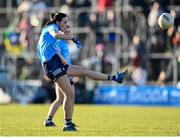 5 March 2022; Hannah Tyrrell of Dublin kicks the winning score from a free in the final play of the game during the Lidl Ladies Football National League Division 1 match between Meath and Dublin at Páirc Táilteann in Navan, Meath. Photo by David Fitzgerald/Sportsfile