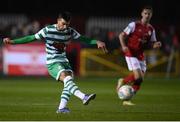 4 March 2022; Danny Mandroiu of Shamrock Rovers during the SSE Airtricity League Premier Division match between St Patrick's Athletic and Shamrock Rovers at Richmond Park in Dublin. Photo by Stephen McCarthy/Sportsfile