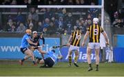 5 March 2022; Walter Walsh of Kilkenny shoots to score his side's first goal during the Allianz Hurling League Division 1 Group B match between Dublin and Kilkenny at Parnell Park in Dublin. Photo by Stephen McCarthy/Sportsfile