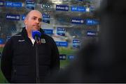 5 March 2022; Galway coach Richie O'Neill speaking to RTÉ before the Allianz Hurling League Division 1 Group A match between Cork and Galway at Páirc Uí Chaoimh in Cork. Photo by Eóin Noonan/Sportsfile