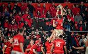 5 March 2022; Supporters during the United Rugby Championship match between Munster and Dragons at Thomond Park in Limerick. Photo by Seb Daly/Sportsfile