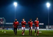 5 March 2022; Sligo Rovers players warm-up before the SSE Airtricity League Premier Division match between Sligo Rovers and Dundalk at The Showgrounds in Sligo. Photo by Ben McShane/Sportsfile