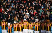 5 March 2022; Spectators and Kilkenny players stand for the playing of the National Anthem before the Allianz Hurling League Division 1 Group B match between Dublin and Kilkenny at Parnell Park in Dublin. Photo by Stephen McCarthy/Sportsfile