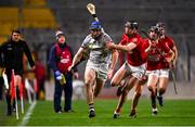 5 March 2022; Conor Cooney of Galway in action against Robert Downey of Cork during the Allianz Hurling League Division 1 Group A match between Cork and Galway at Páirc Uí Chaoimh in Cork. Photo by Eóin Noonan/Sportsfile