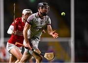 5 March 2022; Padraic Mannion of Galway in action against Shane Barrett of Cork during the Allianz Hurling League Division 1 Group A match between Cork and Galway at Páirc Uí Chaoimh in Cork. Photo by Eóin Noonan/Sportsfile
